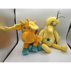 NWT Dr. Seuss Plush Set: Sneetch with 14" Star & 16" Rynoceros